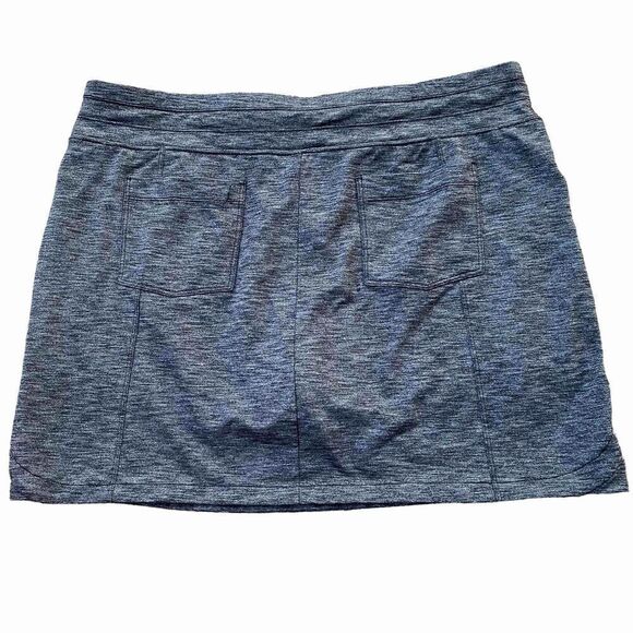 Athleta Metro Skort Dark Heather Grey size XL Front Zip Pockets - Picture 2 of 7